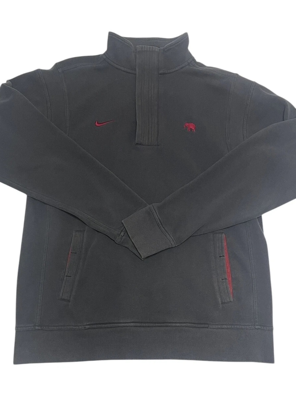 Nike Dark Gray Quarter-Zip Pullover with University of Alabama NCAA logo